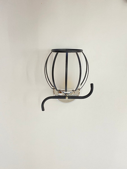 VALESO Настінне бра на 1 плафон B-91195/1 хром+чорний Коломия - фото 1