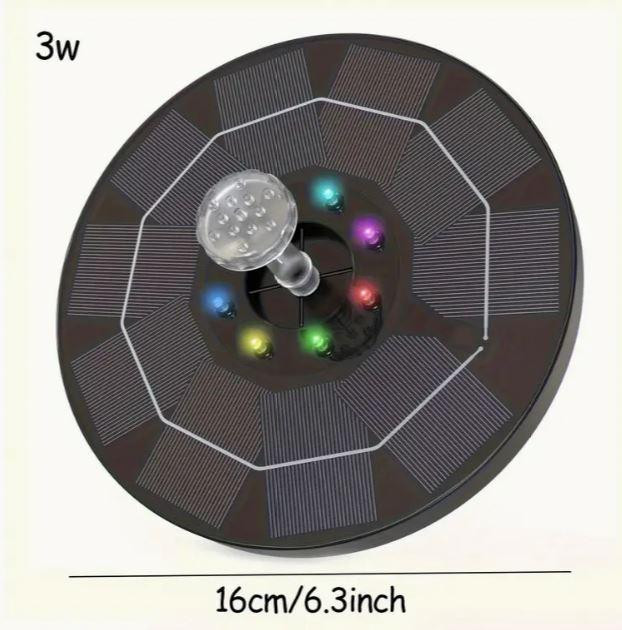 Плаваючий садовий фонтан на сонячній батареї з підсвічуванням Київ - фото 3
