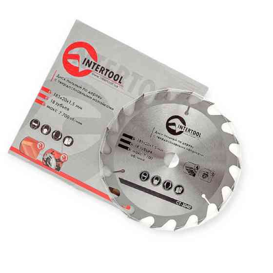 Коло відрізне по дереву з твердосплавними напайками 185x20x1,5 мм, 18 зубів Мукачево