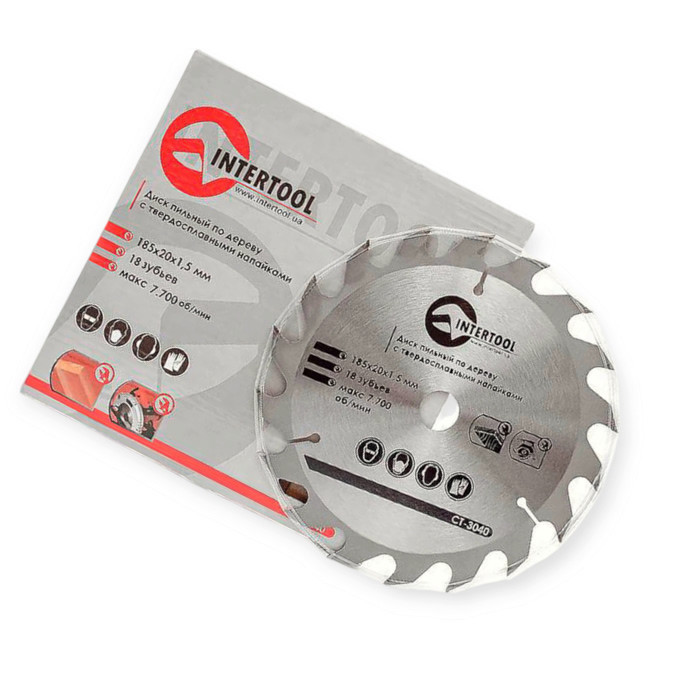 Коло відрізне по дереву з твердосплавними напайками 185x20x1,5 мм, 18 зубів Мукачево - фото 2