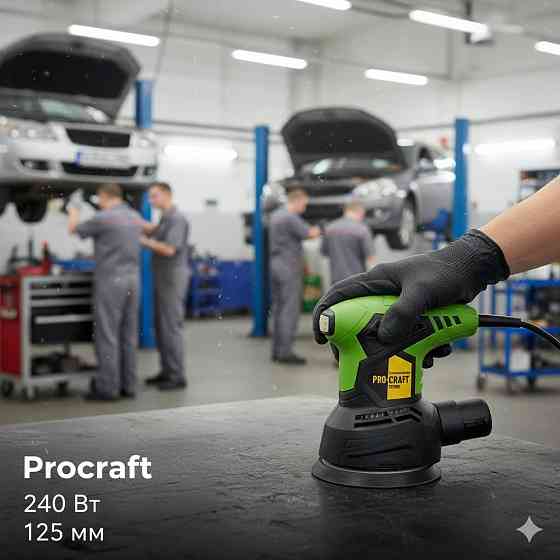 Шліфмашина Procraft орбітальна 125 мм з пилозбірником ексцентрикова шліфмашина 240 Вт ручна шліфмашина Львів
