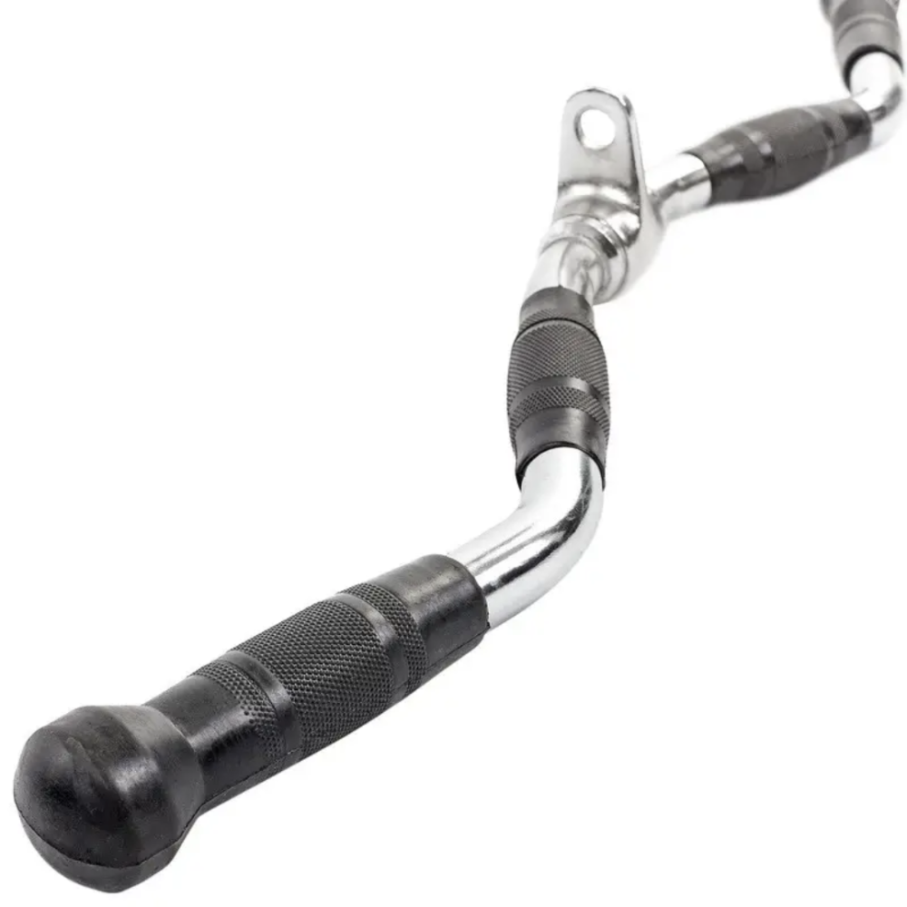 Ручка для верхньої тяги York Fitness 70см W-подібна з гумовими рукоятками, хром Київ - фото 2