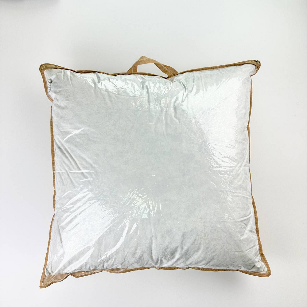 Сумка чехол с прозрачной вставкой для подушки 50х50 см (Бежевый) Сумы - изображение 3