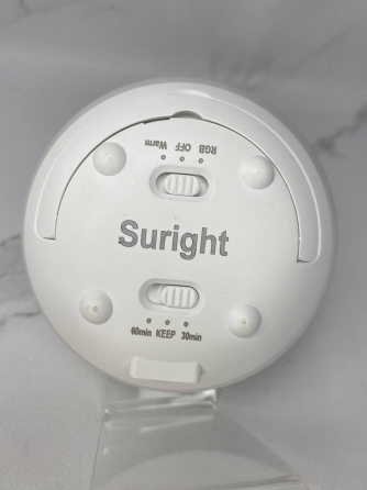 Б/У Детский LED ночник Suright, USB Type-C, аккумулятор 2600 мАч, сенсорное управление, 7 RGB цветов, тёплый свет, таймер Киев