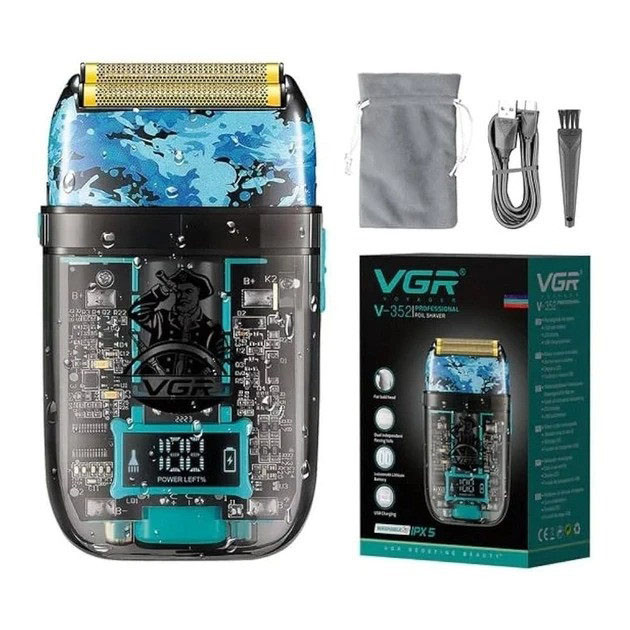 Профессиональная бритва для мужчин VGR, Мужская бритва на батарейках портативная аккумуляторная TH-44 Львов - изображение 9