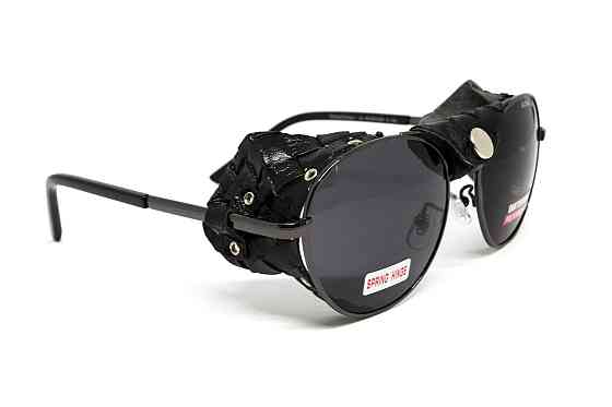 Окуляри захисні Global Vision Aviator-5 GunMetal (gray), сірі в темній оправі зі з'ємним ущільнювачем із синтетичної "шкіри" Київ