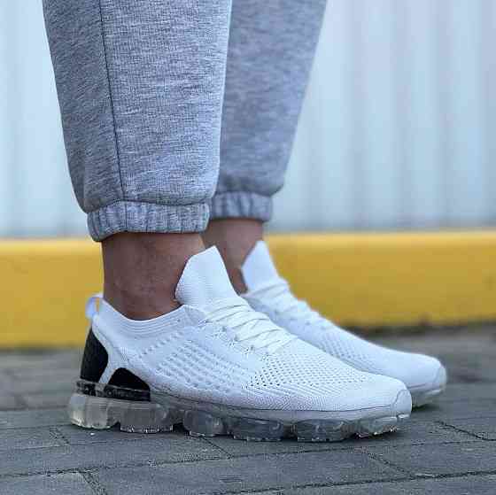 Кросівки в стилі N!ke VaporMax Білі Чоловічі Чорні (розміри: 40,41) - 800 Дніпро