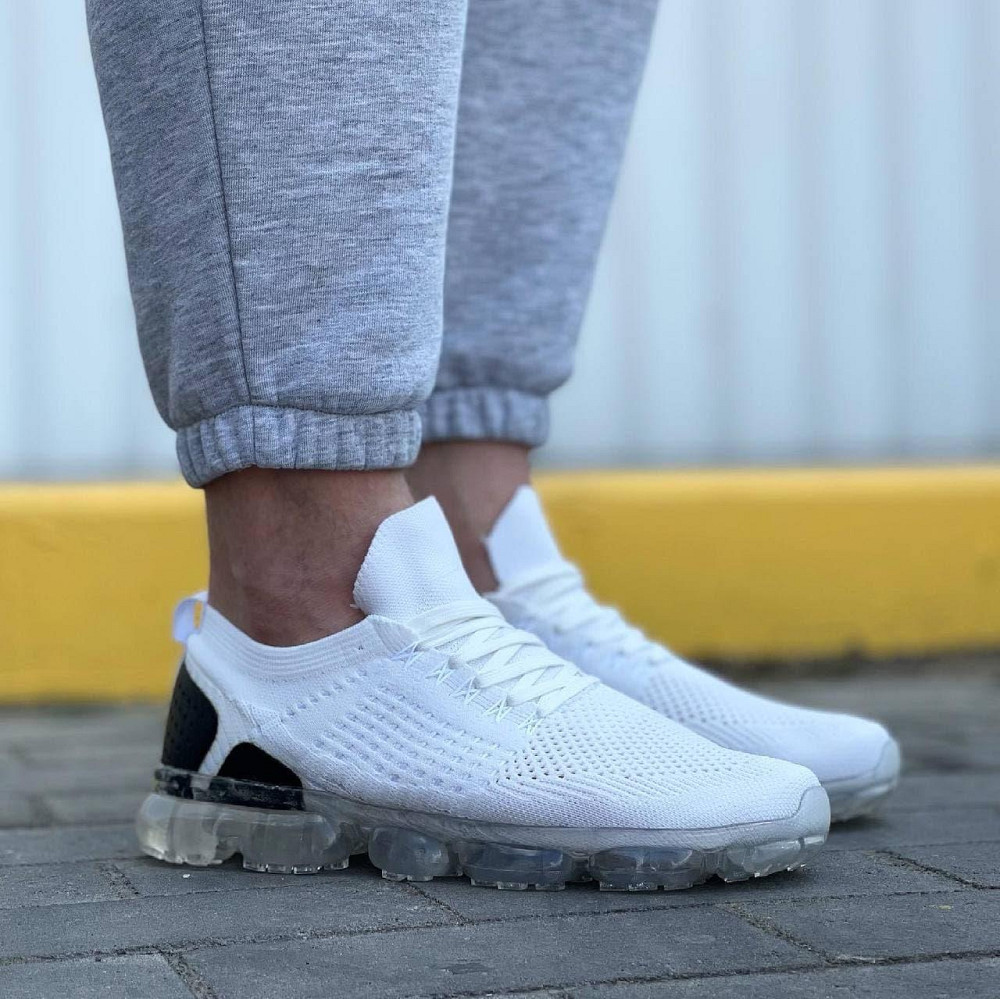 Кроссовки в стиле N!ke VaporMax Белые Мужские Черные (размеры: 40,41) - 800 Днепр - изображение 1