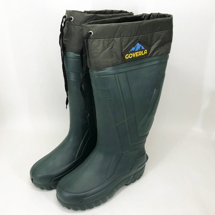 Утепленные зимние резиновые сапоги олива 42р 28см, Активные мужские резиновые сапоги TI-15 Львов - изображение 9