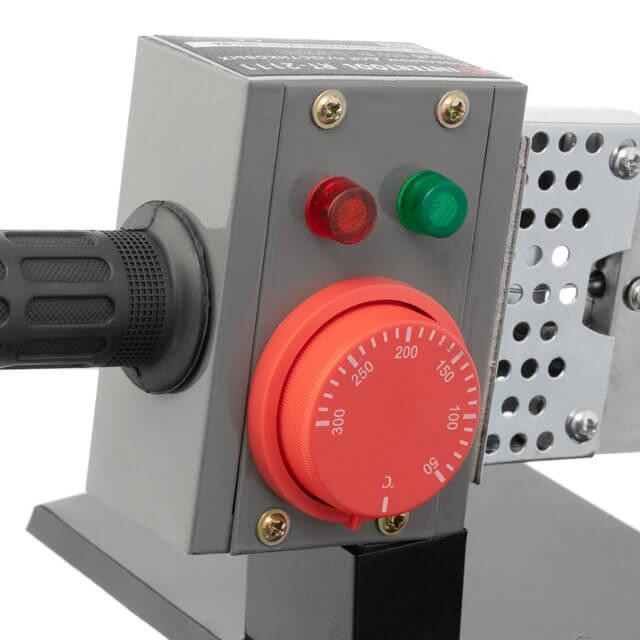 Паяльник для пластикових труб, 0,85 кВт, 0-300°C, насадки 20, 25, 32, 40, 50, 63 мм, металевий кейс INTERTOOL RT-2111 Київ - фото 13