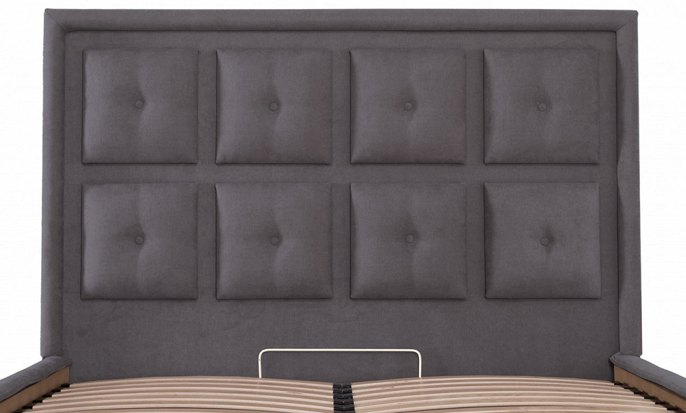 Ліжко Двоспальне Windsor VIP 180 х 200 см Місті Dark Grey З додатковою металевою цільнозварною рамою Темно-сірий Дніпро - фото 16