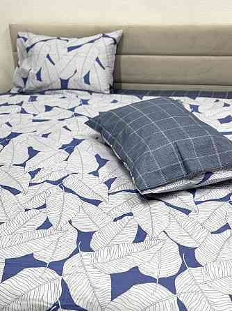 Ecotton Комплект постільної білизни Ecotton двоспальний Сімейний 150х215 см Листя біле (21004АВ Коломыя