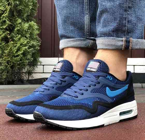 Мужские Кроссовки Nike Air Max 90 Синие Найк Тканевые  (размеры: 41,42,43,44,45) Видео Обзор Днепр