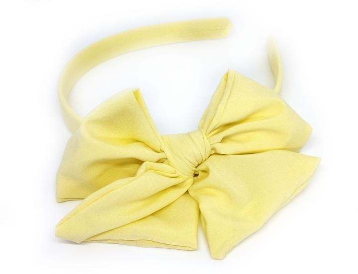 Обруч для волос с бантом желтый Киев - изображение 1