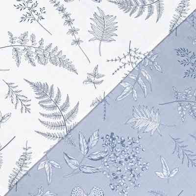 Постільна білизна Home Line Сатин Твіл Блакитна папороть полуторний (183054) Вінниця