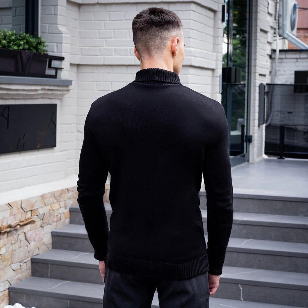 Чоловічий светр чорний Pobedov Axelrod Київ - фото 3