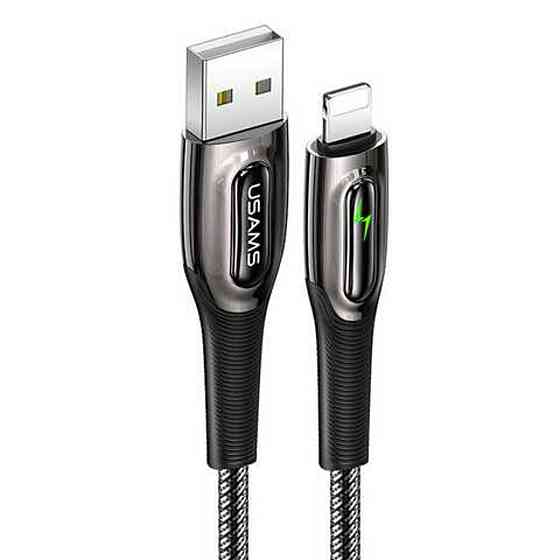 Кабель Usams US-SJ469 Lightning Smart Power-off Cable Raydan Series 1.2m Black Київ