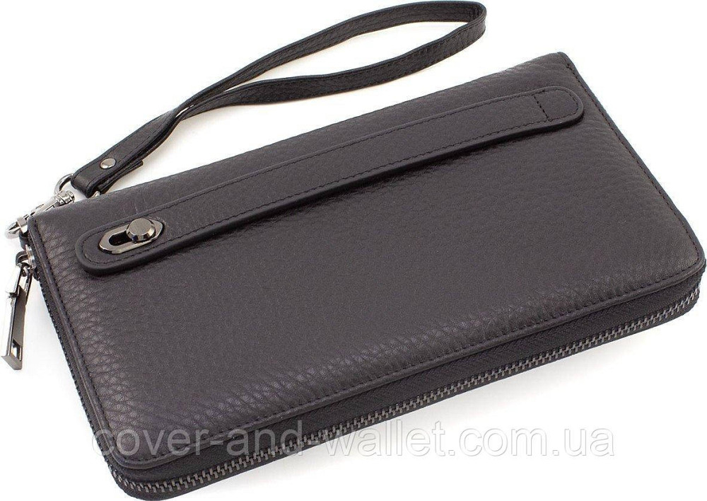 Элитный мужской кожаный кошелек-клатч на змейке Marco Coverna 5901Q Киев - изображение 4
