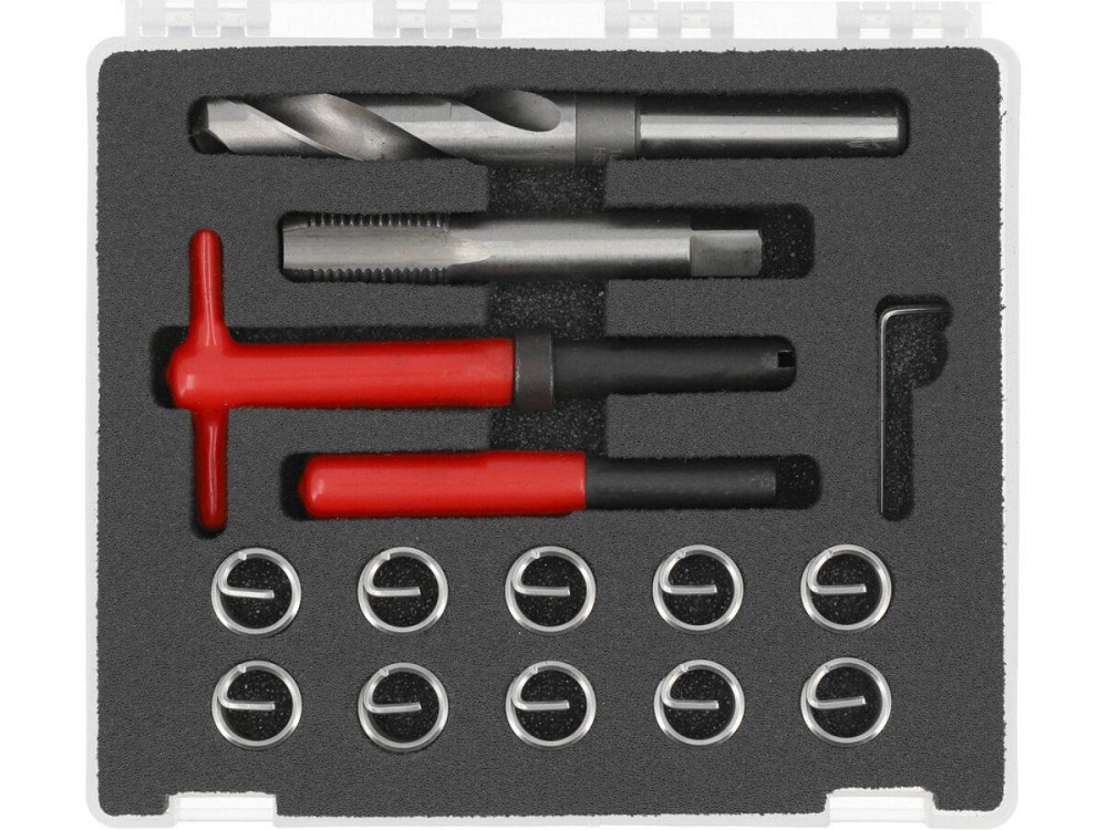 Інструменти і вставки для ремонту різьби YATO М16 х 2.0 мм, компл. 15 шт. [10] Одеса - фото 1