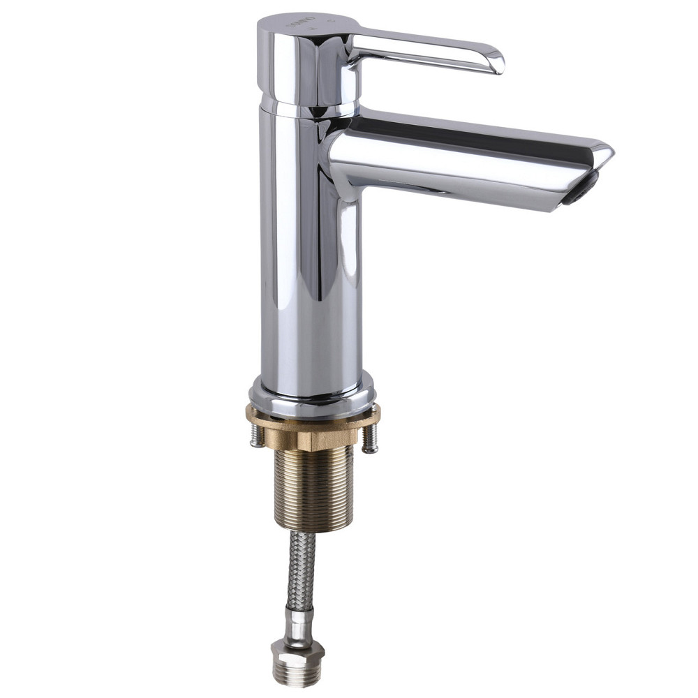 Змішувач для умивальника DOMINO PRESTIGE DPS-222 з гігієничною лійкою, шланг 200 см, на гайці (000020484) Київ - фото 4