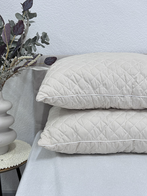 Ecotton Подушка Ecotton 40х60 см антиалергенна на змійці бежева з наповнювачем холофайбер Киев - изображение 3