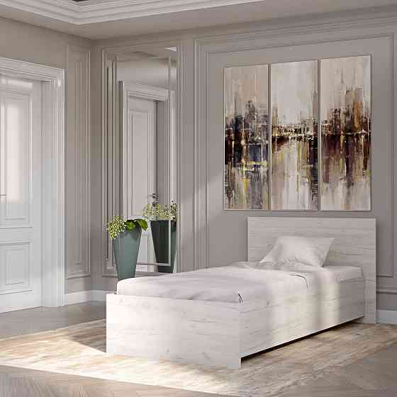 Односпальне ліжко Еверест Соната-900 90х200 см дуб крафт білий (DTM-2675) Львів