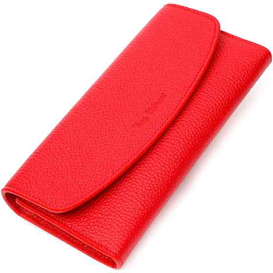 Яркий женский кошелек с монетницей на молнии из натуральной кожи Tony Bellucci 21969 Красный Киев