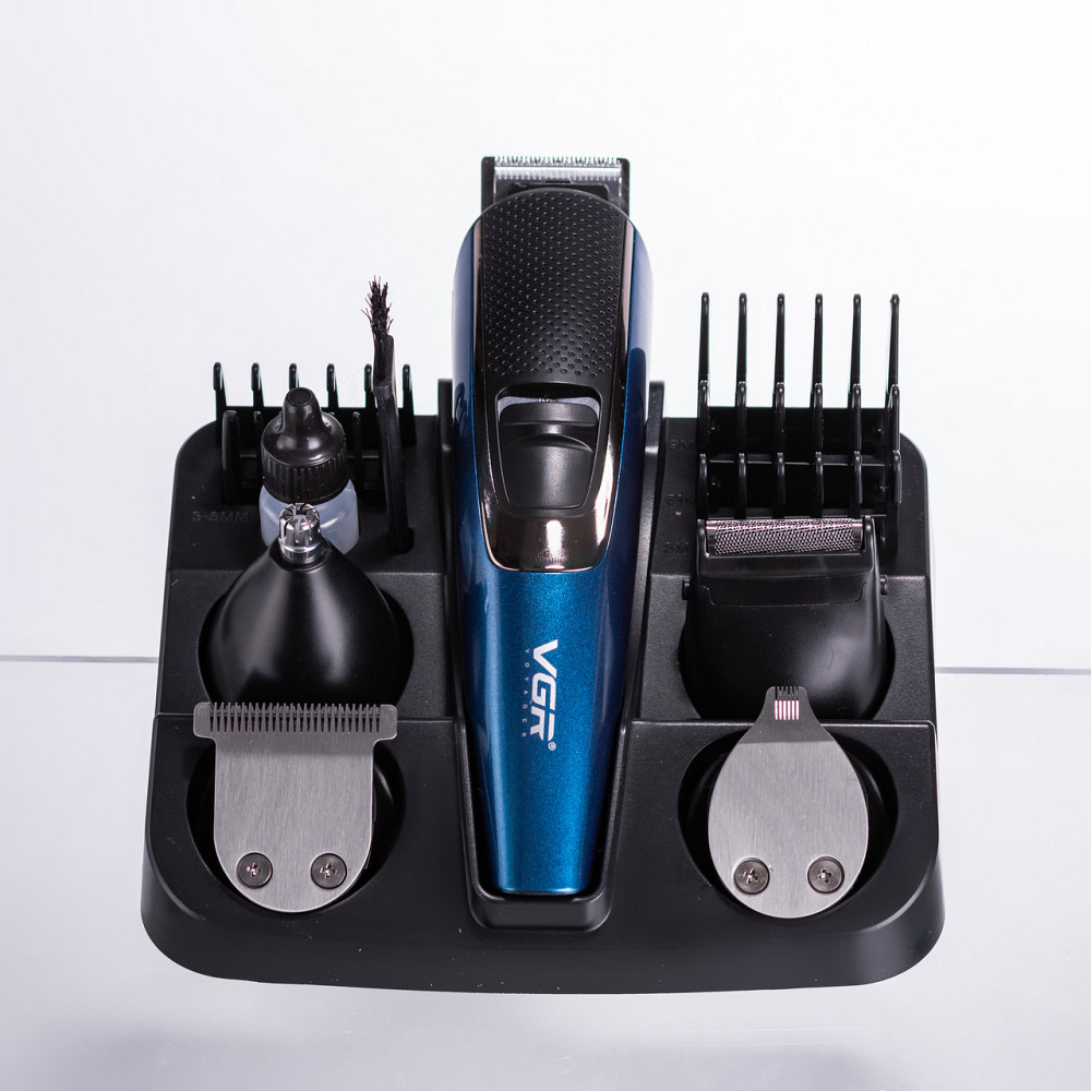 VGR Машинка тример для стрижки 4в1 з насадками Синій VGR V-172 Коломыя - изображение 10