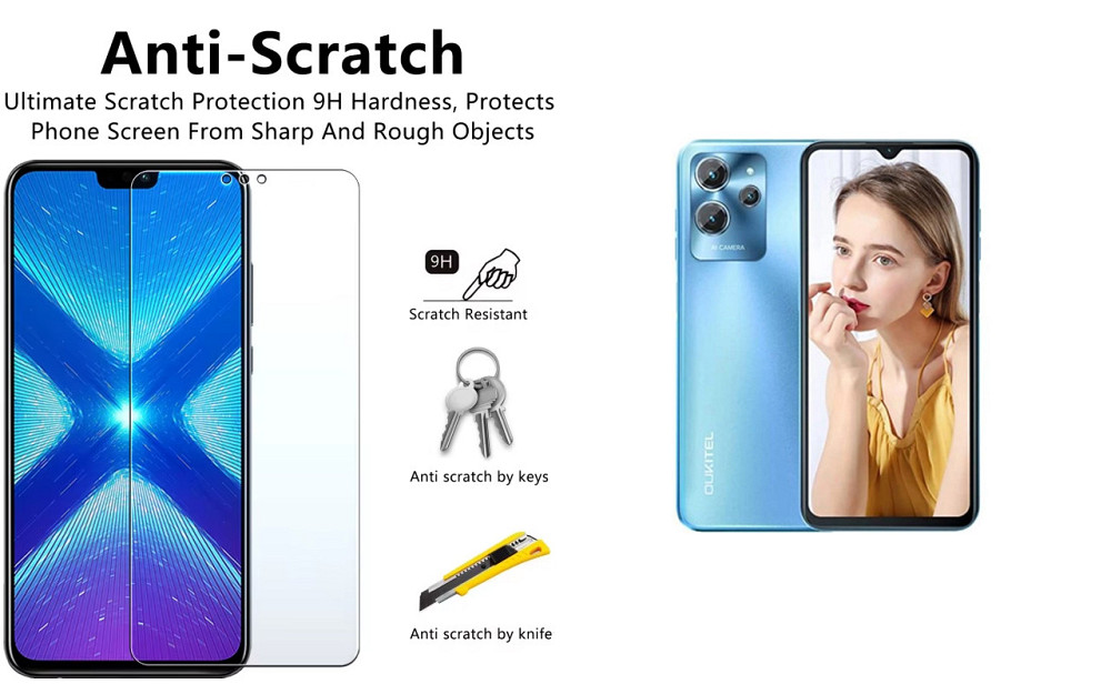 Захисне скло NeoGlass для Oukitel C32, Oukitel C32 Pro – надпрозоре та стійке Київ - фото 1
