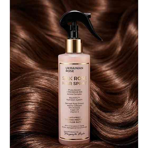 Спрей-кондиціонер для волосся з фіто-кератином та амінокислотами Silk Rose Hair Spray Ukrainian Rose 250 мл Київ