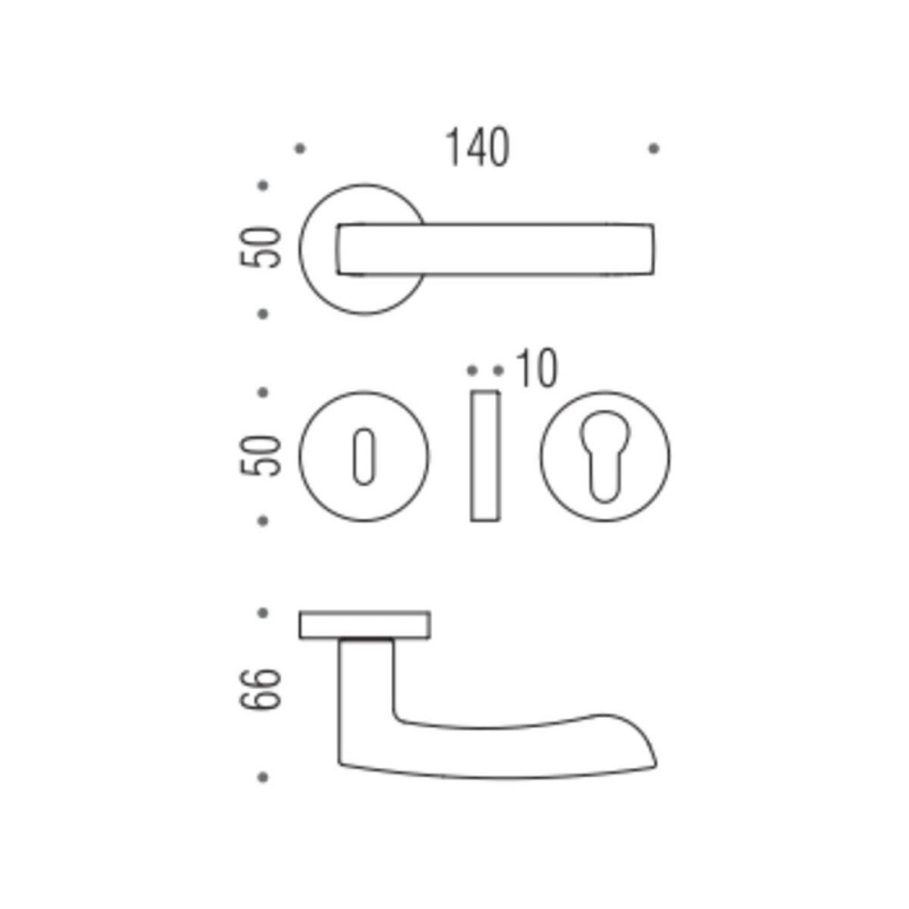 Ручка Colombo AR 21 Viola мат.хром R ф / з Київ - фото 2