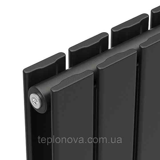 Вертикальный радиатор Largo Double 456х1800-6, anticor, черный муар Черновцы