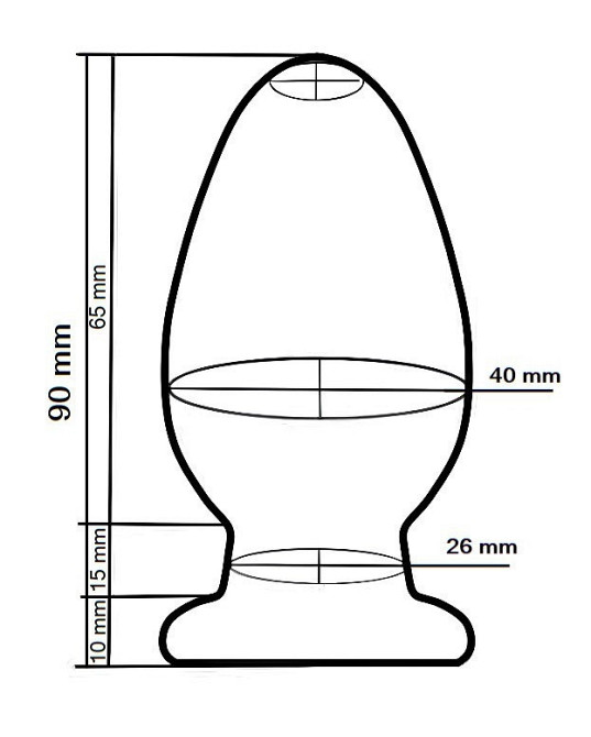 Анальний плаг зі скла EGZO EAP-C (довжина 7 см, діаметр 4.1 см ) Sex Aura Київ - фото 3