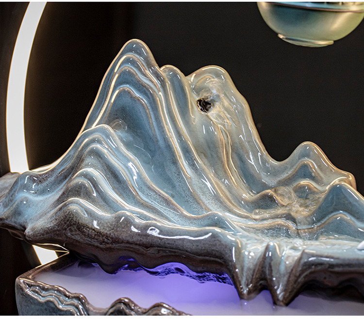 Декоративный водопад 42х42 см, фонтан, увлажнитель воздуха, подставка для конусов, светильник 5в1!! Кременчуг - изображение 5