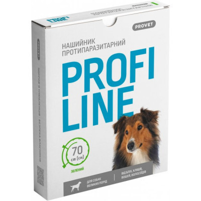 Ошейник для животных ProVET Profiline для больших пород (инсектоакарицид) 70 см зеленый (4823082431014) Винница - изображение 1