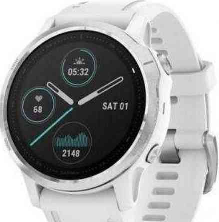 Смарт-Часи Спортивний годинник Garmin Fenix 6S Silver with White Band Київ
