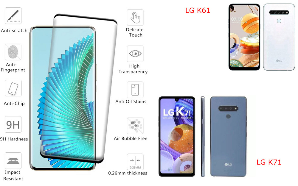 Захисне скло HyperGlass Pro для LG K61, LG K71 – максимальна чутливість та захист Київ - фото 2