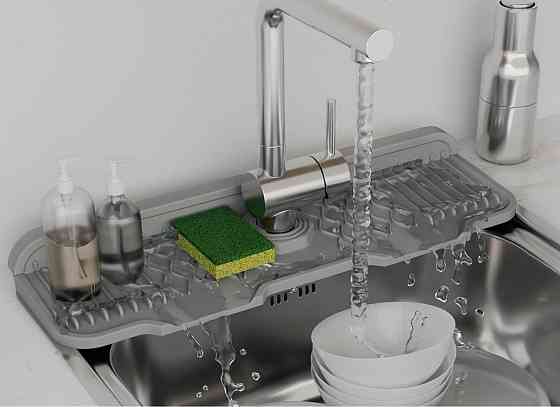 Силіконовий килимок під кран для зливу води в раковину 36*14 см Вінниця