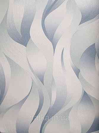 Шпалери метрові вініл на флізелін дизайнерські Erismann Elle Decoration 2 абстракція хвилі блакитні белые3д Київ
