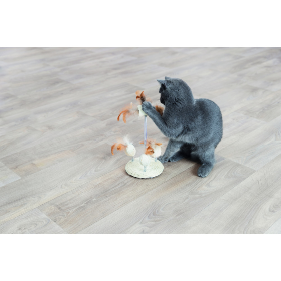 Іграшка для котів на пружинках з пір'ям Trixie (Тріксі) 15х30 см Запоріжжя