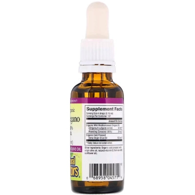 Травы Natural Factors Масло орегано в каплях, Oil of Oregano Liquid, 30 мл (NFS04571) Винница - изображение 2