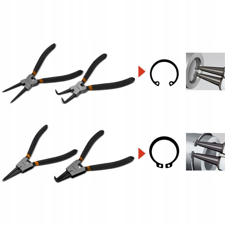 Щипцы многофункциональные для стопорных колец набор 4 шт Bigstren (22159) Нововолынск - изображение 5