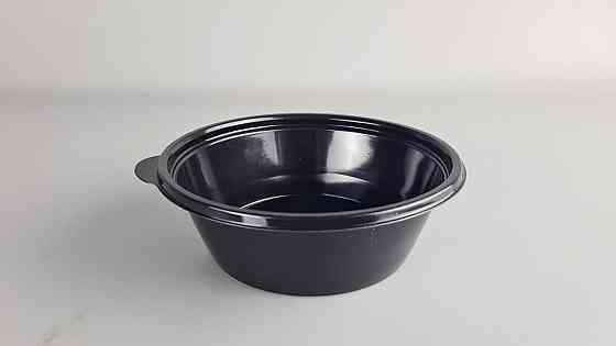 Супница черная 375 мл PP (миска)  герметичного типу  (50 шт) Харьков