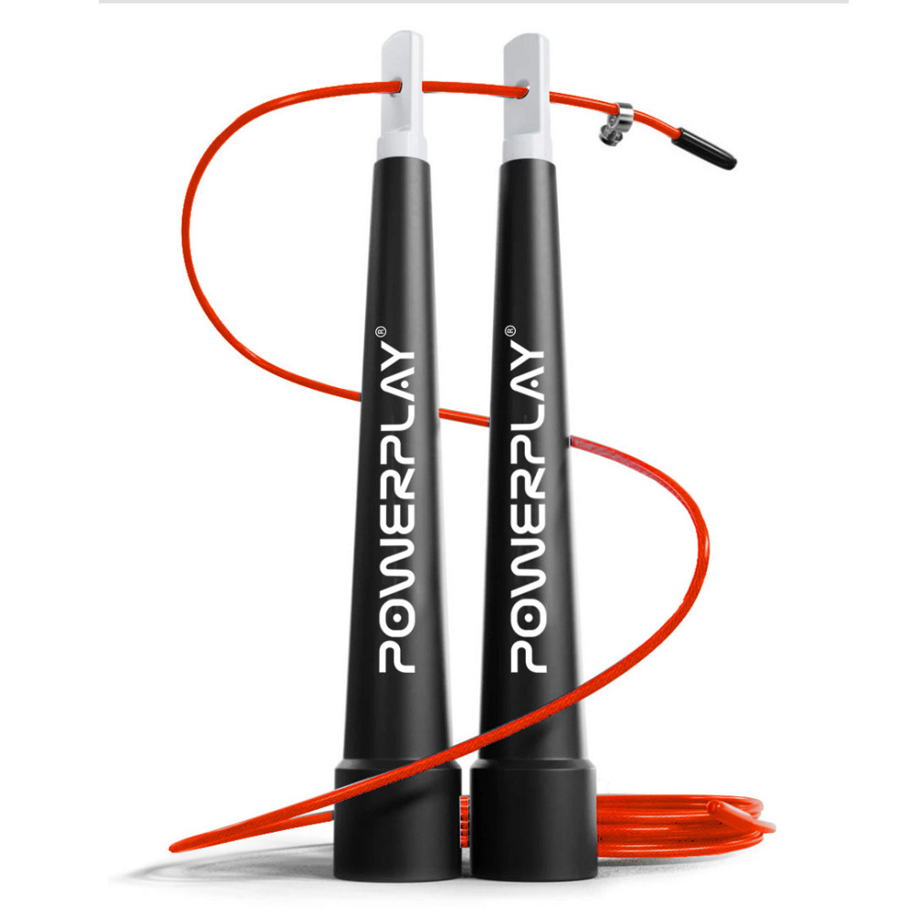 Скакалка швидкісна спортивна PowerPlay 4202 Ultra Speed Rope Червона (2,9m.) Київ - фото 2