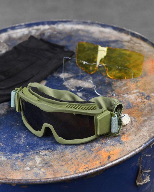 Очки – маска защитные баллистические с вентиляцией олива ВТ6018 Одесса - изображение 6