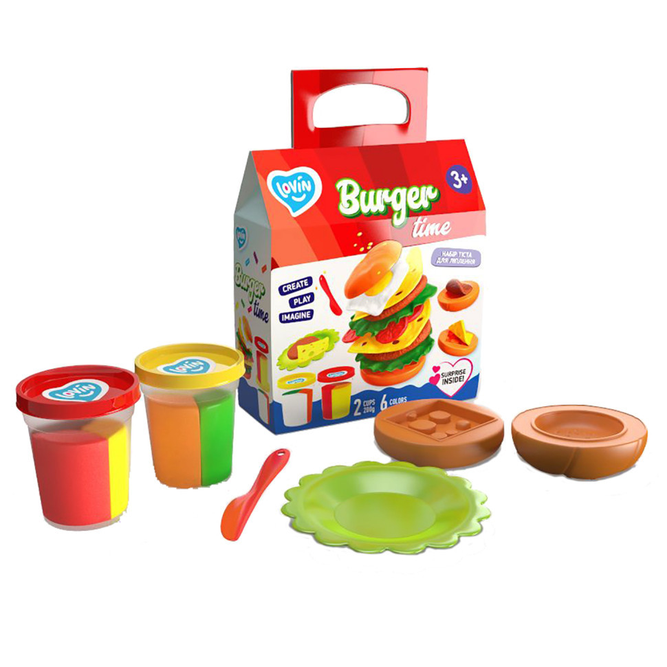 Набір тіста для ліплення Burger Time ТМ Lovin 41144 Вінниця - фото 1