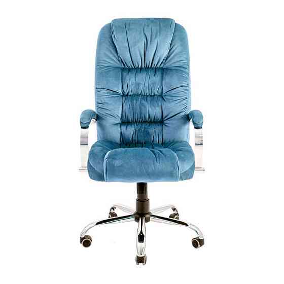 Офісне крісло керівника Richman Richard Хром M2 Anyfix Блакитний Дніпро