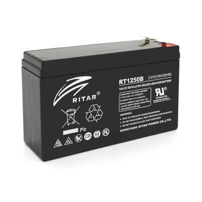 Батарея к ИБП Ritar AGM RT1250, 12V-5Ah (RT1250BL) Винница - изображение 1