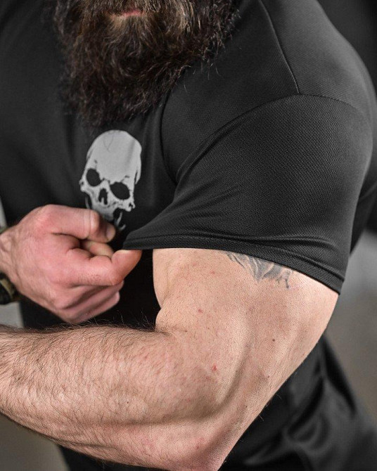 Тактична футболка з відведенням поту подруга чорна ДЛ6443 Одеса - фото 4