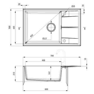 Мийка кухонна Deante Eridan (ZQE T11B) Вінниця